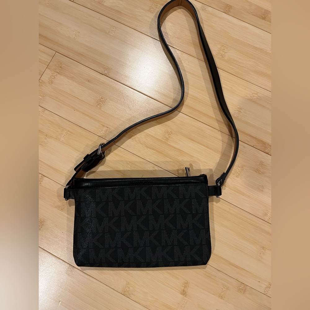 Michael Kors Monogram Black Crossbody Bag